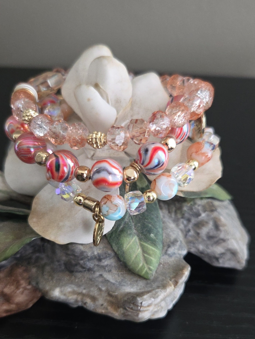 Erimish Multicolor Beaded Stackable Women's Bracelet Set